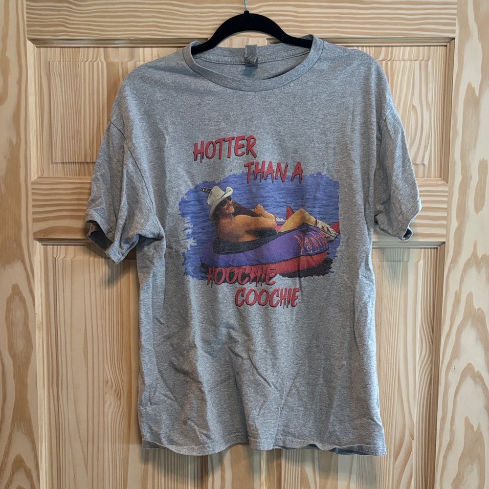 3 for $16! Graphic Tee Alan Jackson  "Hotter Than a Hoochie Coochie" - Grey